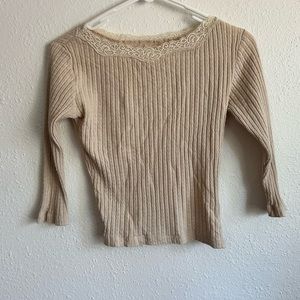 Urban Outfitters Lace Trim Crop Top Size S